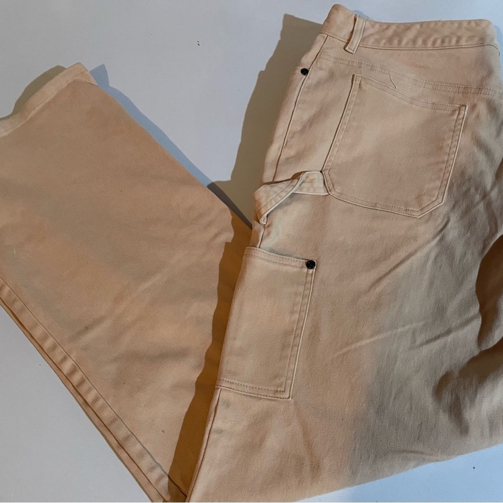 Jones Wear Sport 12 Tan Boot Cut Stretch Jeans with Smooth Texture NWOT